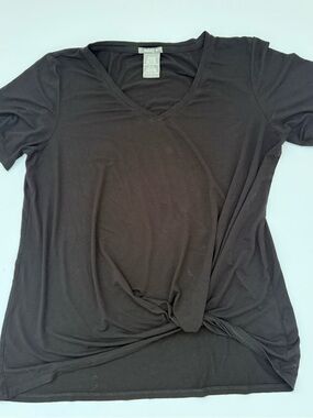 Women’s Matty M Black V-Neck Twist Front Women's Top XL-